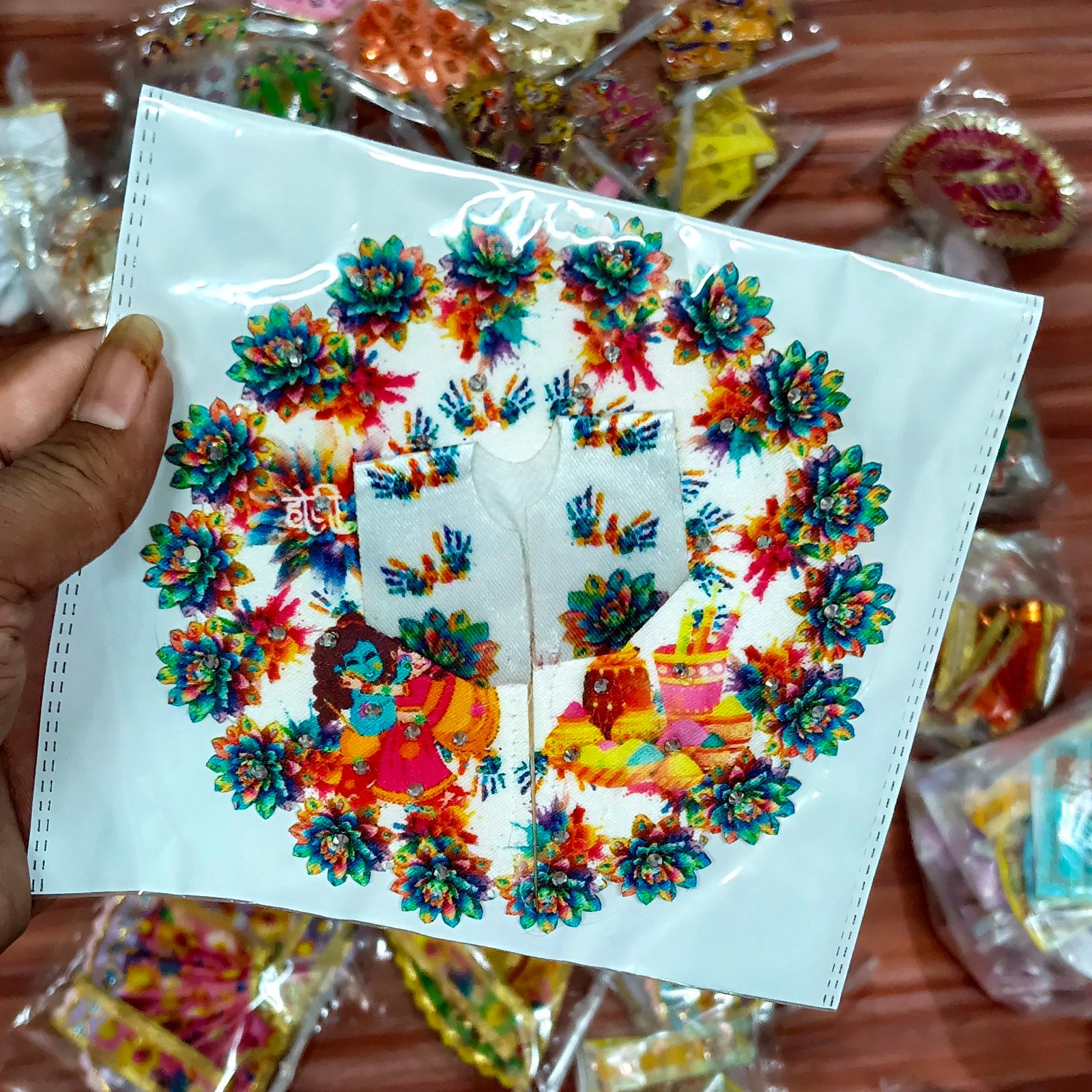 लड्डू गोपाल स्टोन वर्क ड्रेस 🦚